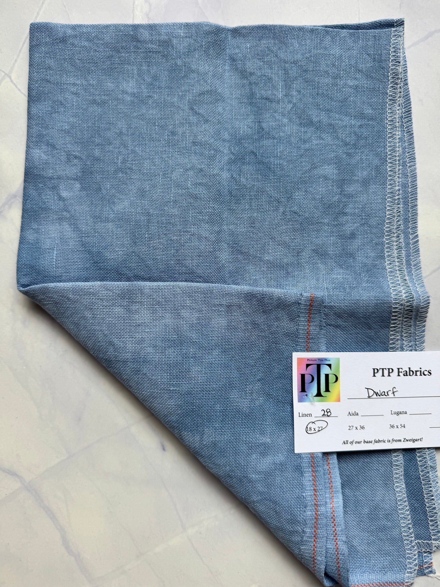 PTP Fabrics – Dwarf 28 Count 1/4 Yard Hand-Dyed Zweigart Linen