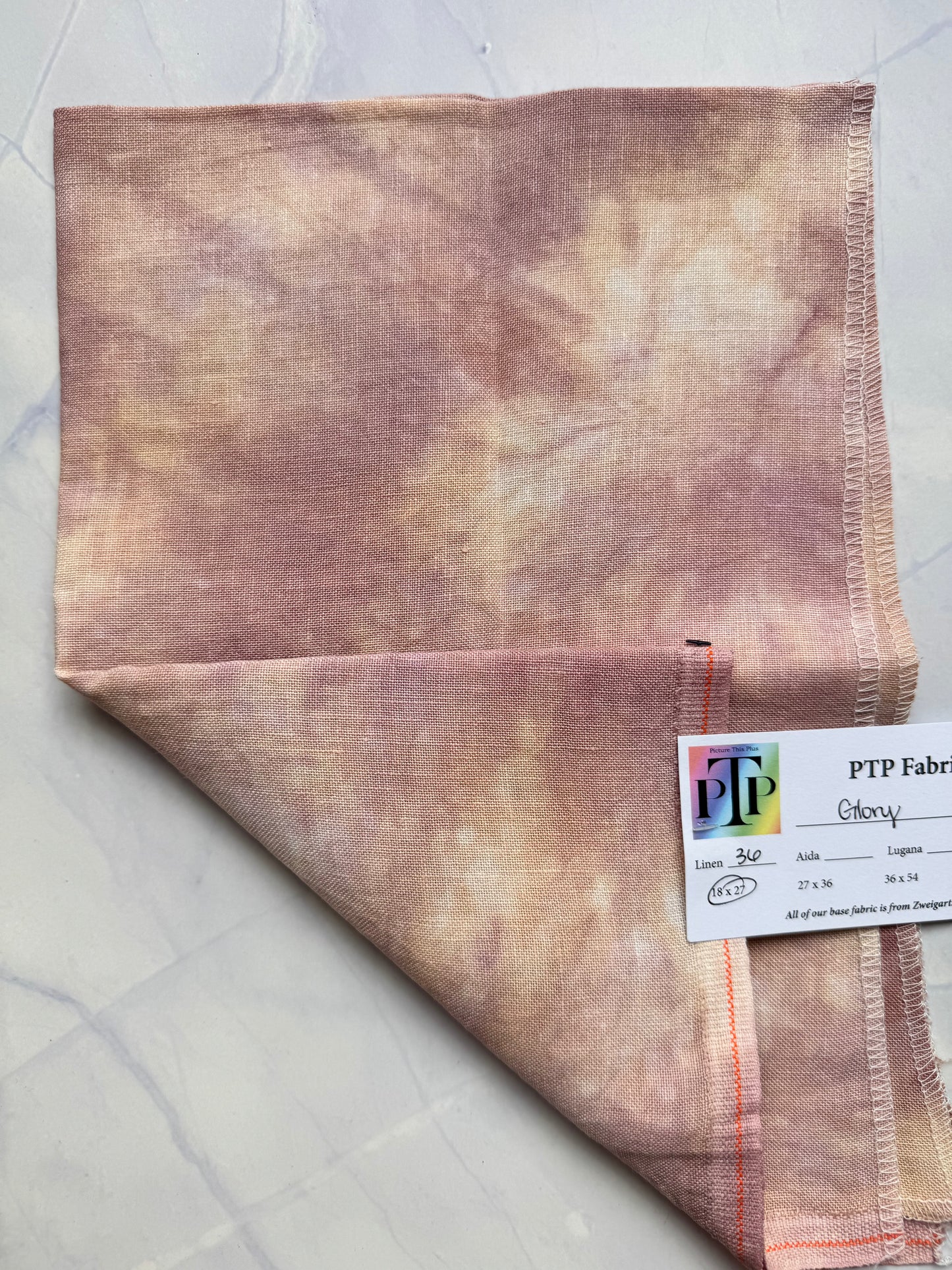 PTP Fabrics – Glory 36 Count 1/4 Yard Hand-Dyed Zweigart Linen
