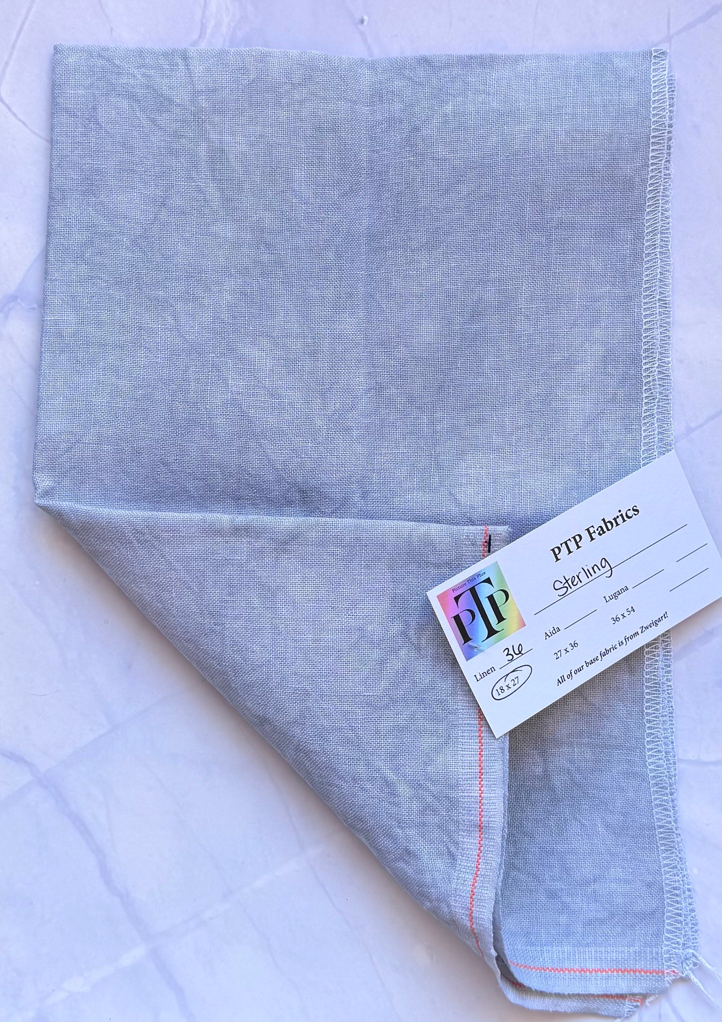 PTP Fabrics – Sterling 36 Count 1/4 yard Hand-Dyed Zweigart Linen