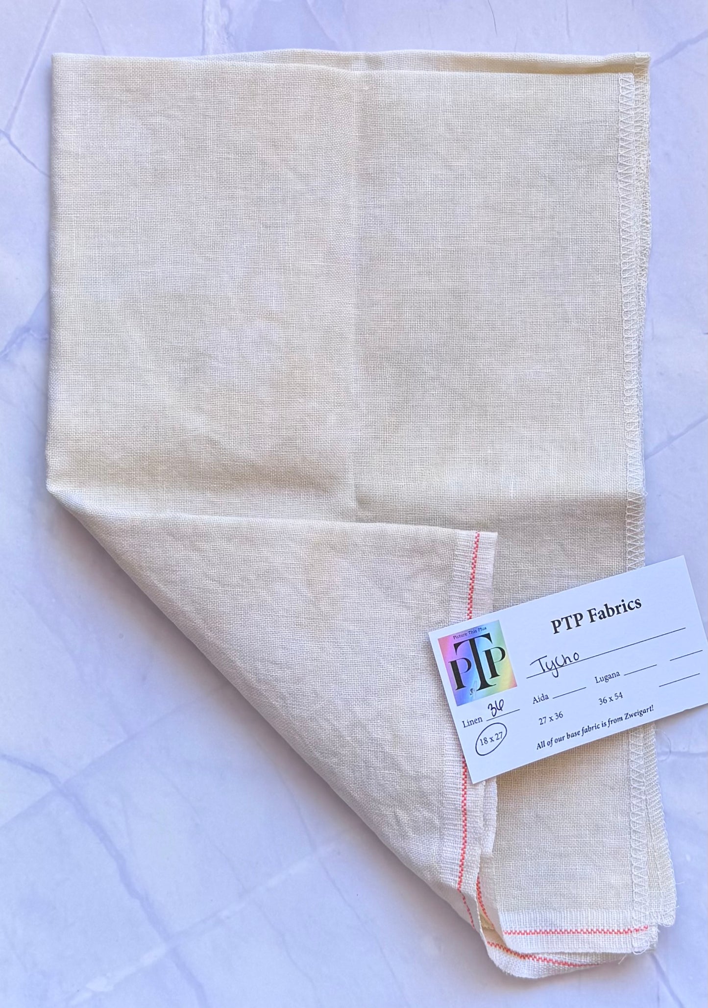 PTP Fabrics – Tycho 36 Count 1/4 Yard Hand-Dyed Zweigart Linen