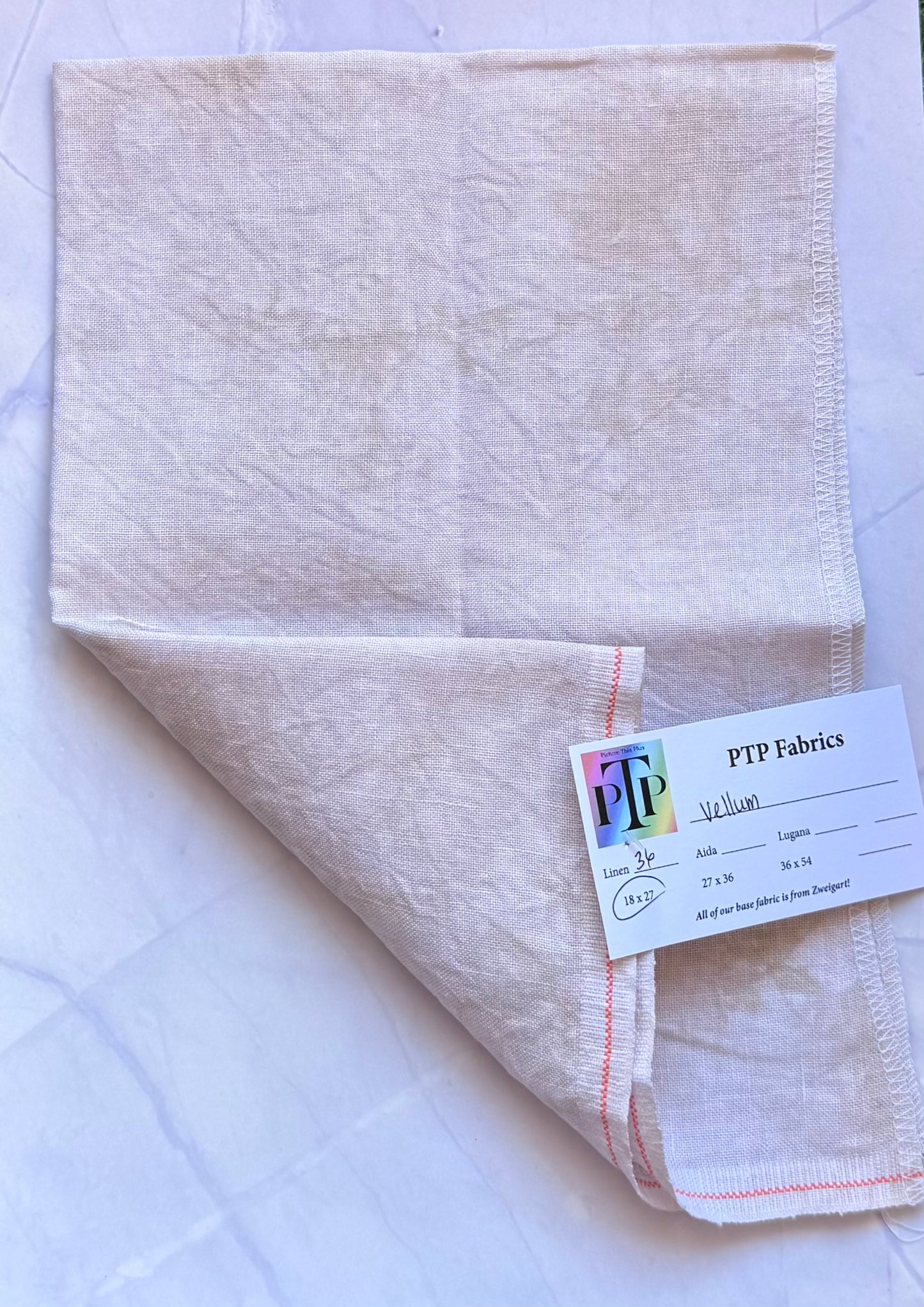 PTP Fabrics – Vellum 36 Count 1/4 Yarn Hand-Dyed Zweigart Linen
