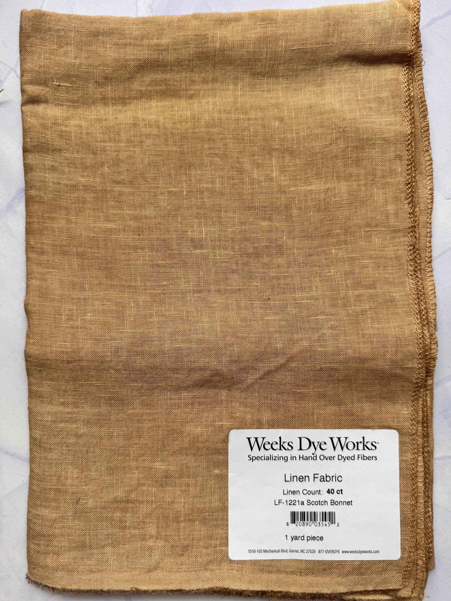 Weeks Dye Works – Scotch Bonnet 40 Count Hand-Dyed Linen