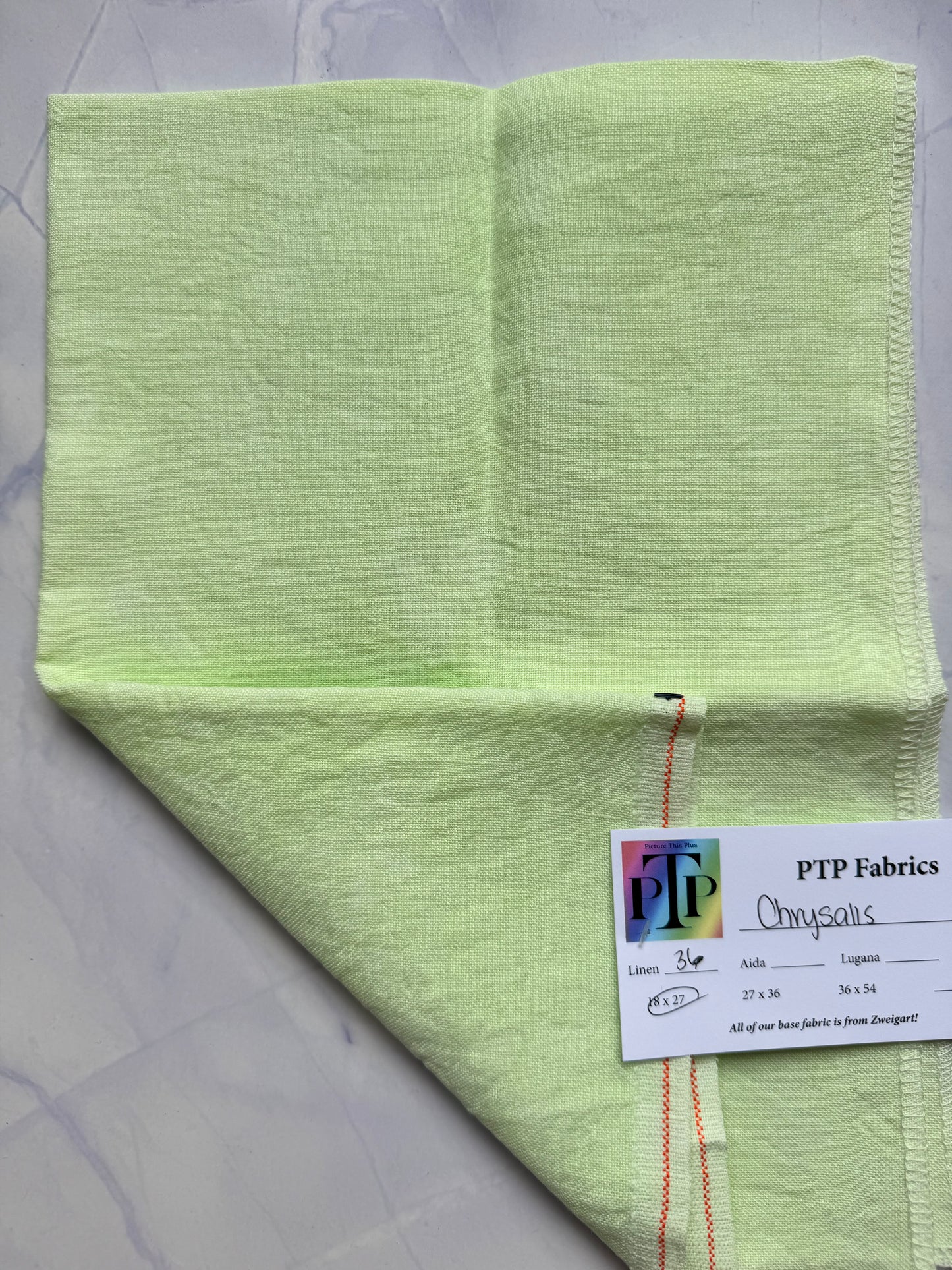 PTP Fabrics – Chrysalis 36 Count 1/4 Yard Hand-Dyed Zweigart Linen