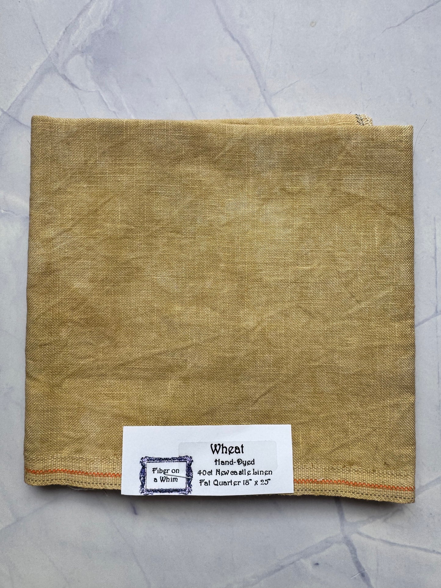 Fiber on a Whim – Wheat 40 Count 1/4 Yard Hand-Dyed Newcastle Linen