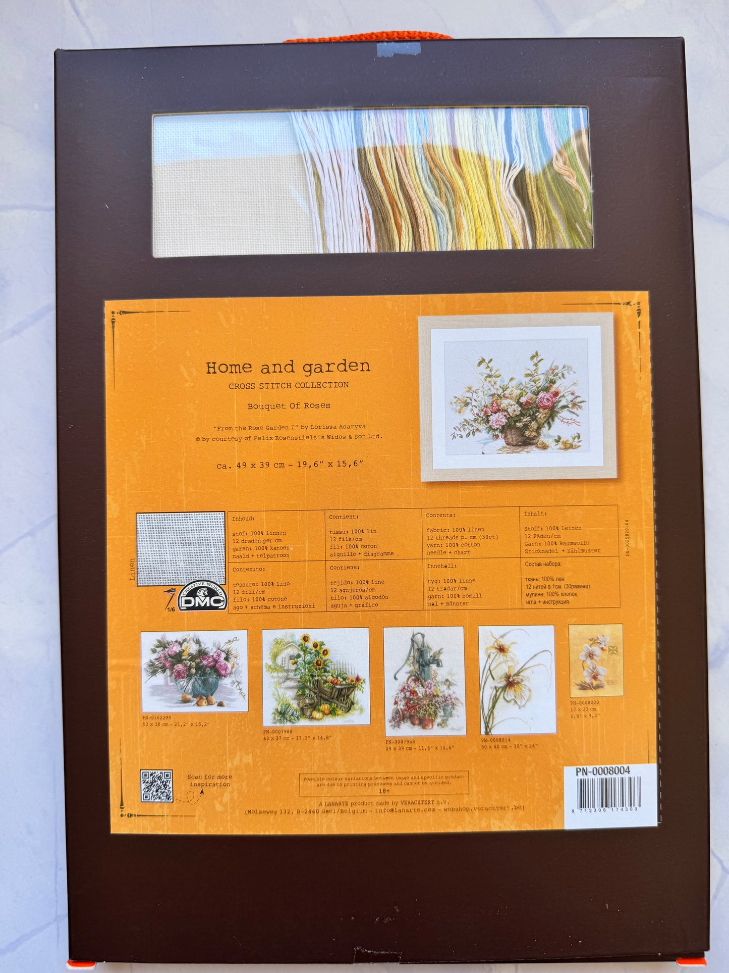 Bouquet of roses by LanArte Home and Garden Collection Counted cross stitch kit