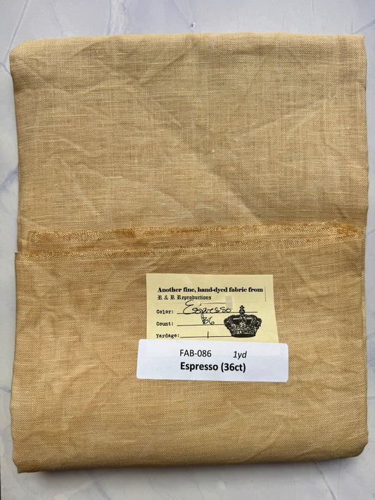 R&R Reproductions – Espresso 36 Count Hand-Dyed Linen