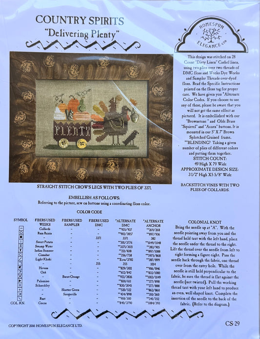 Homespun Elegance – Country Spirits: Delivering Plenty