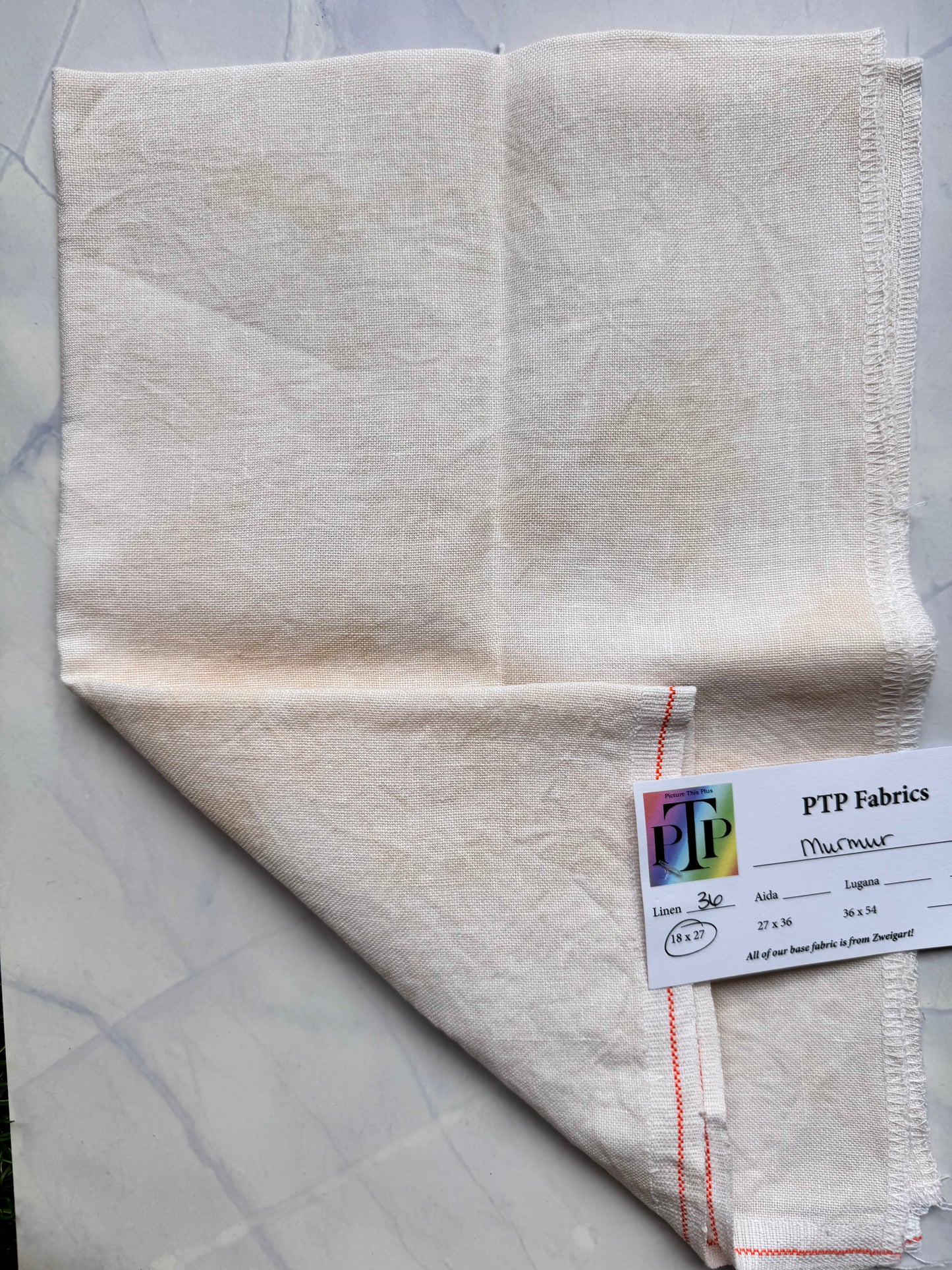 PTP Fabrics – Murmur 36 Count 1/4 Yard Hand-Dyed Zweigart Linen
