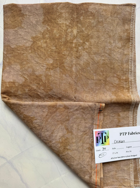 PTP Fabrics – Oaken 36 Count 1/4 Yard Hand-Dyed Zweigart Linen