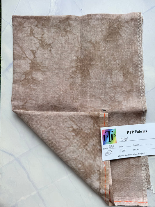 PTP Fabrics – Opal 36 Count 1/4 Yard Hand-Dyed Zweigart Linen