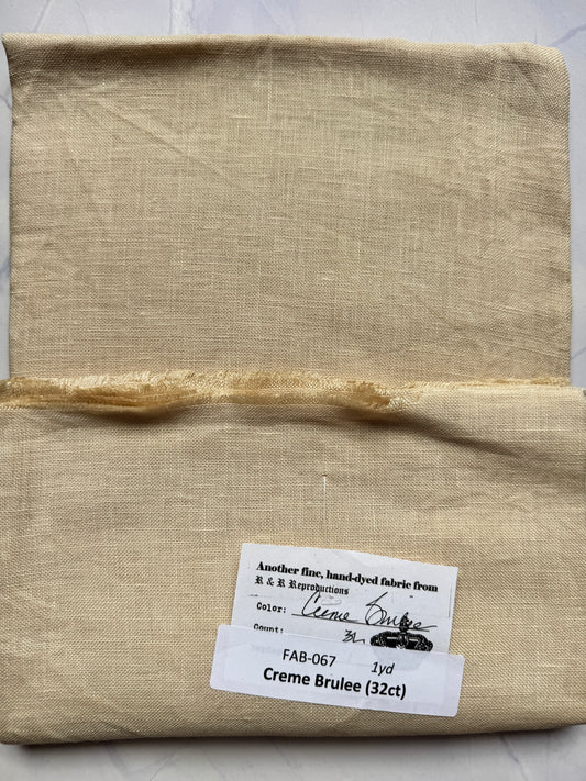 R&R Reproductions – Crème Brûlée 32 Count Hand-Dyed Linen