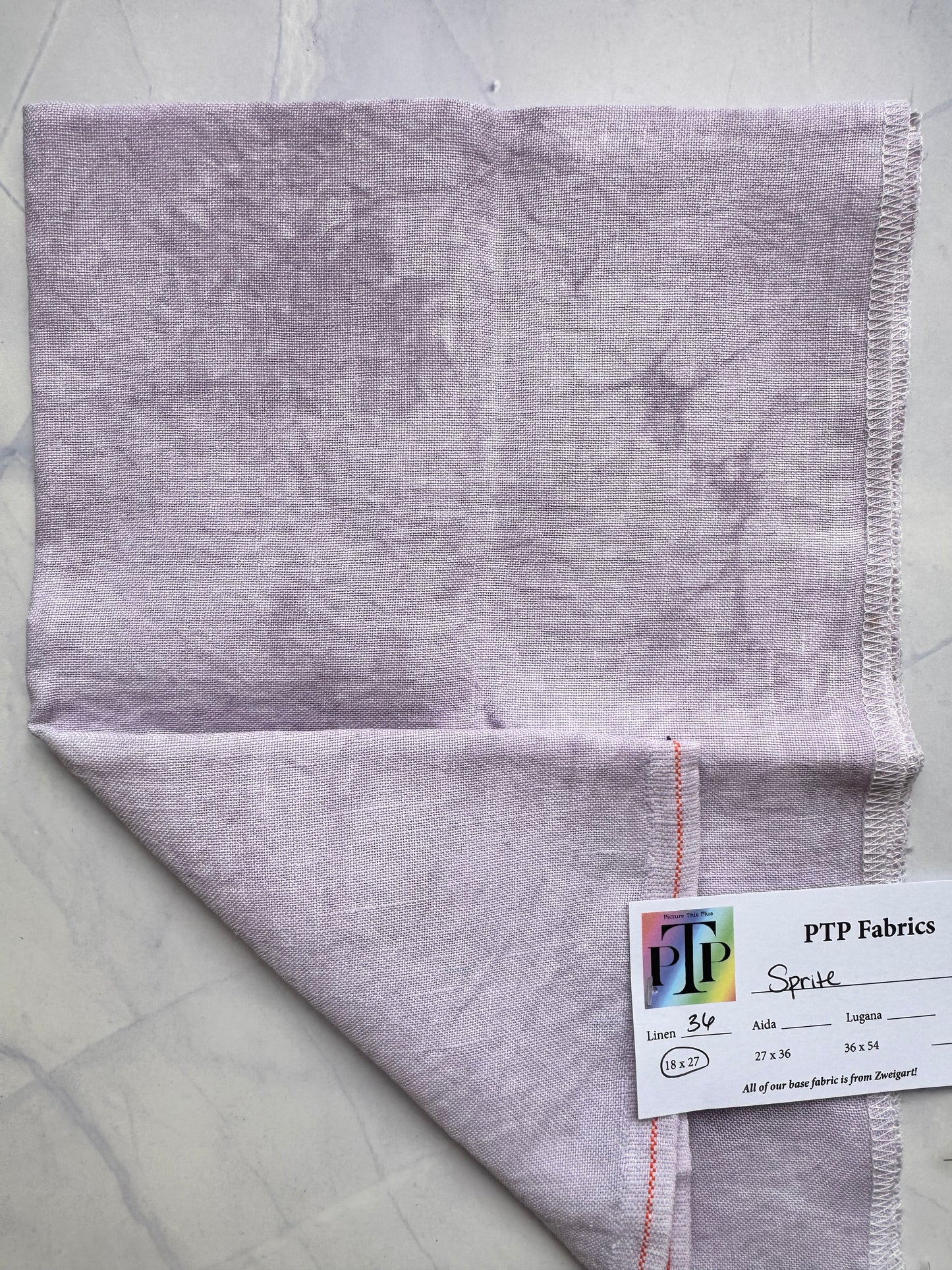 PTP Fabrics – Sprite 36 Count 1/4 Yard Hand-Dyed Zweigart Linen