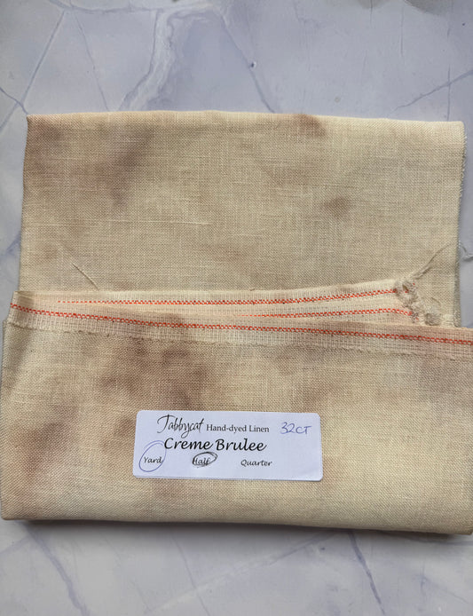 Tabbycat – Creme Brulee 32 Count 1/2 Yard Hand-Dyed Linen