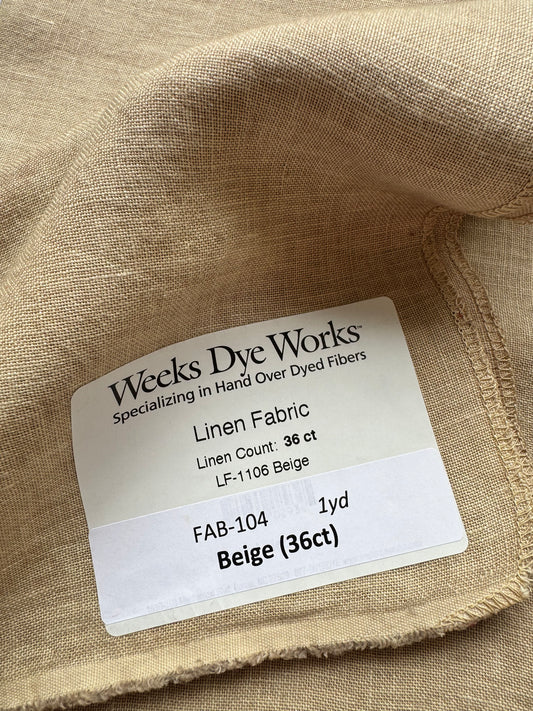 Weeks Dye Works – Beige 36 Count Hand-Dyed Linen