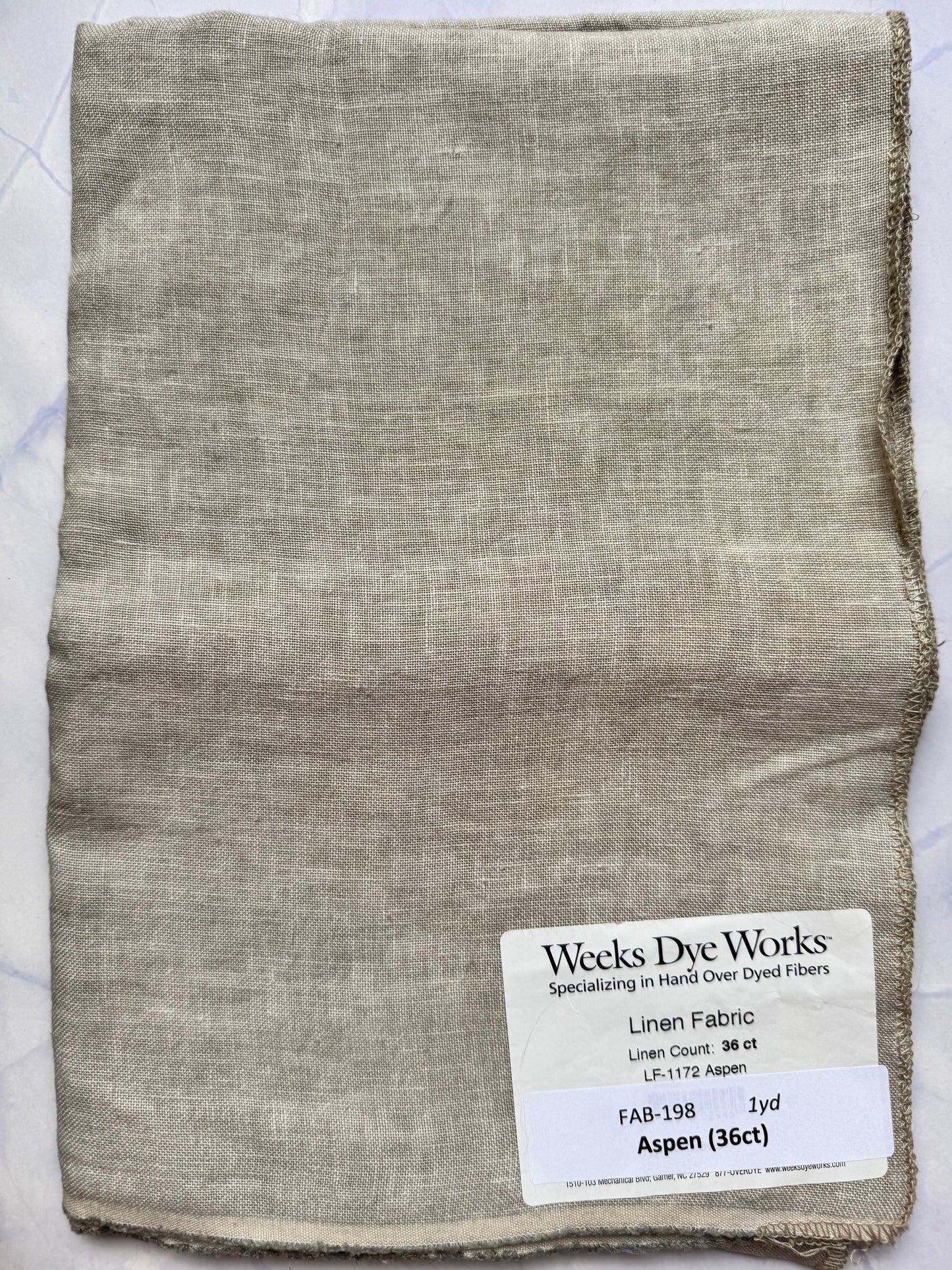 Weeks Dye Works – Aspen 36 Count Hand-Dyed Linen