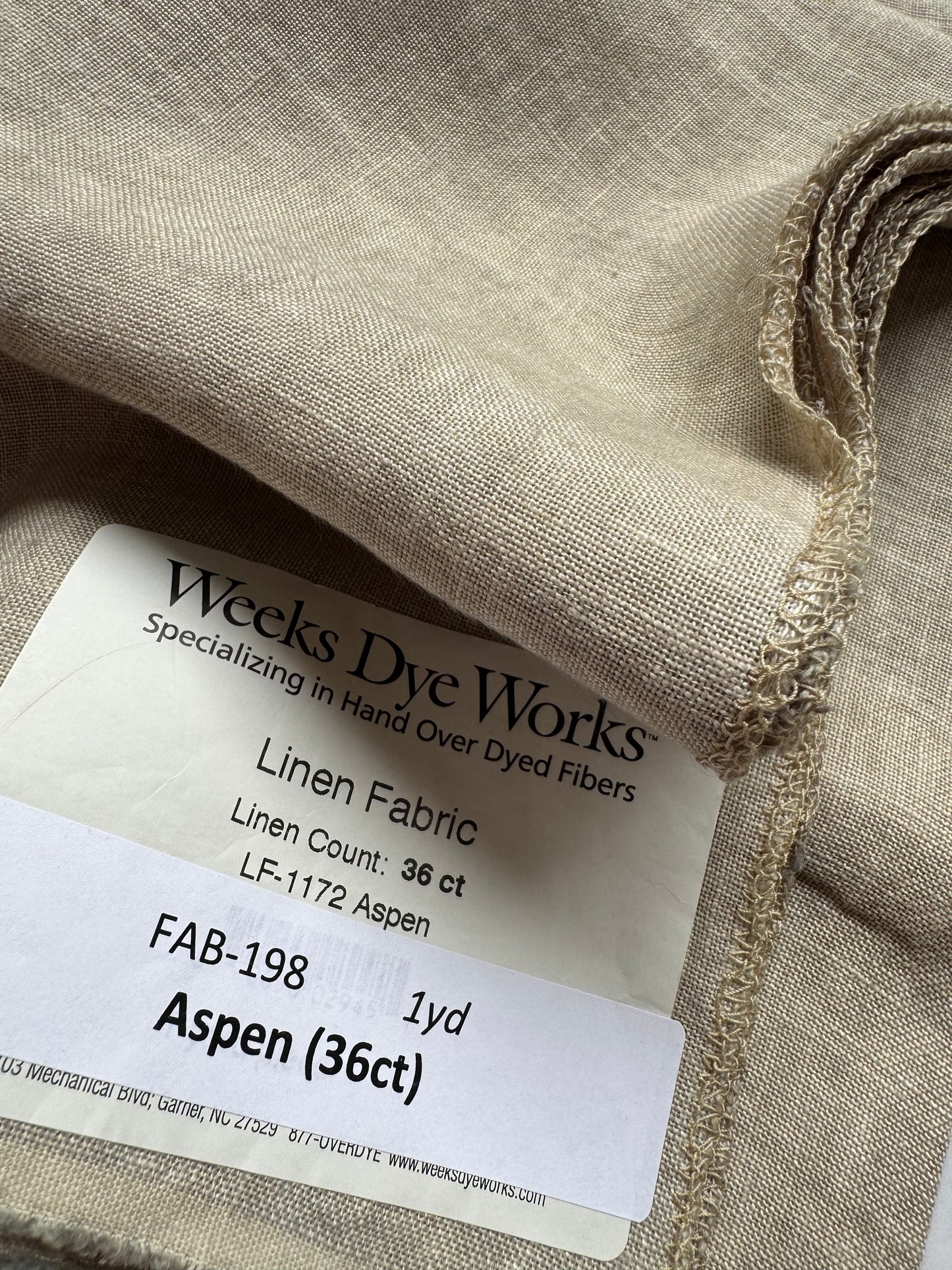 Weeks Dye Works – Aspen 36 Count Hand-Dyed Linen