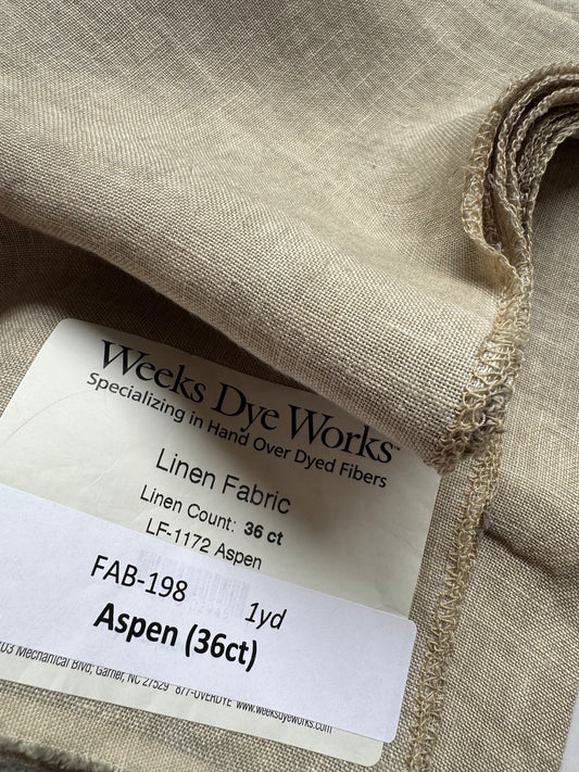Weeks Dye Works – Aspen 36 Count Hand-Dyed Linen