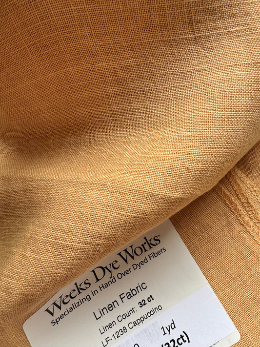 Weeks Dye Works – Cappuccino 32 Count Hand-Dyed Linen