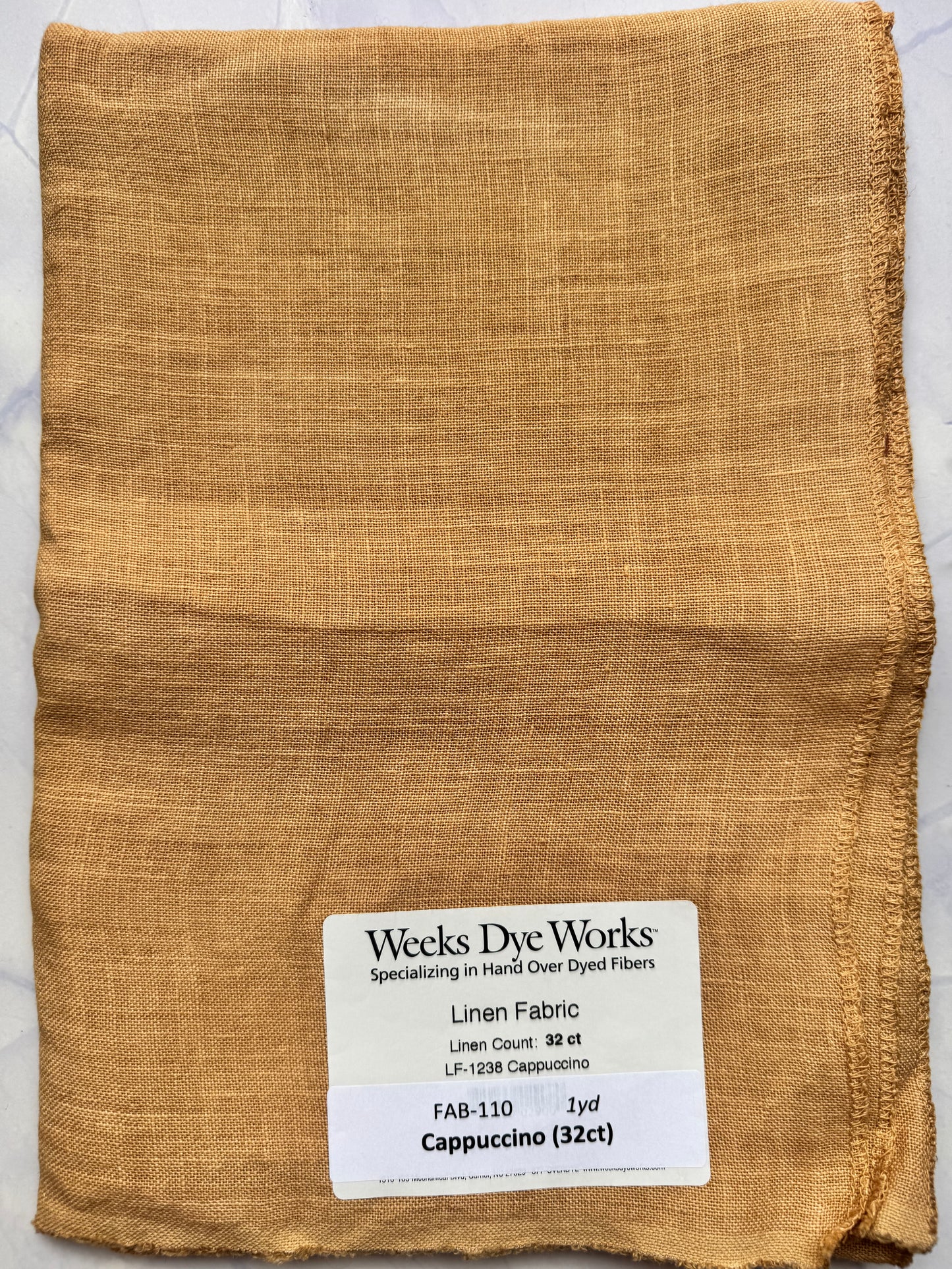 Weeks Dye Works – Cappuccino 32 Count Hand-Dyed Linen