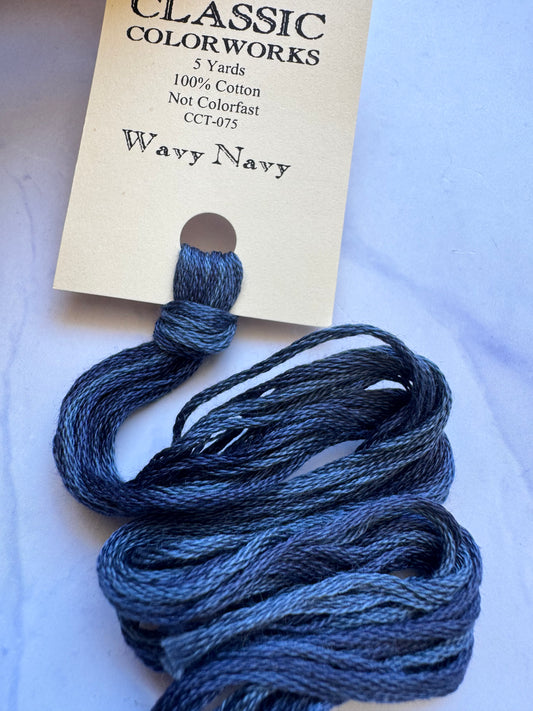 Classic Colorworks - Wavy Navy (075) 5 Yards